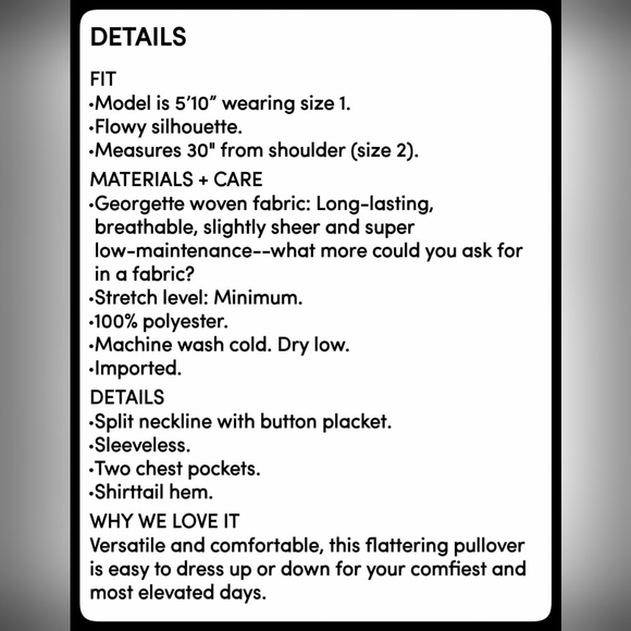 TORRID☆Harper Georgette Sleeveless Blouse - Picture 5 of 6